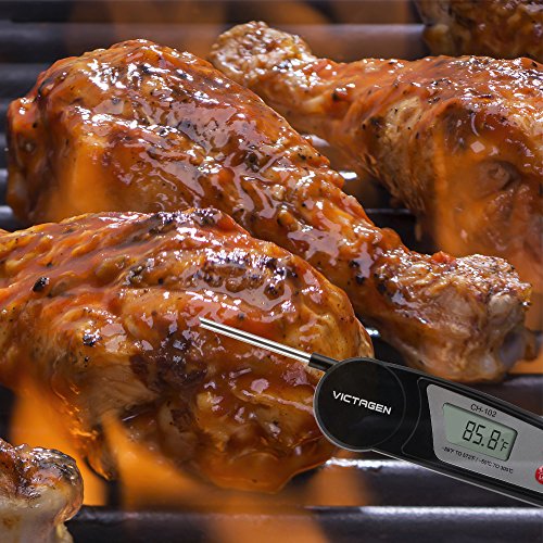 Victagen Instant Reading Thermometer Super Fast Digital Electronic Food Thermometer Cooking Meat Thermometer with Collapsible Internal Probe for Kitchen Cooking BBQ Grill Smoker Candy Outdoor - Thumbnail 7