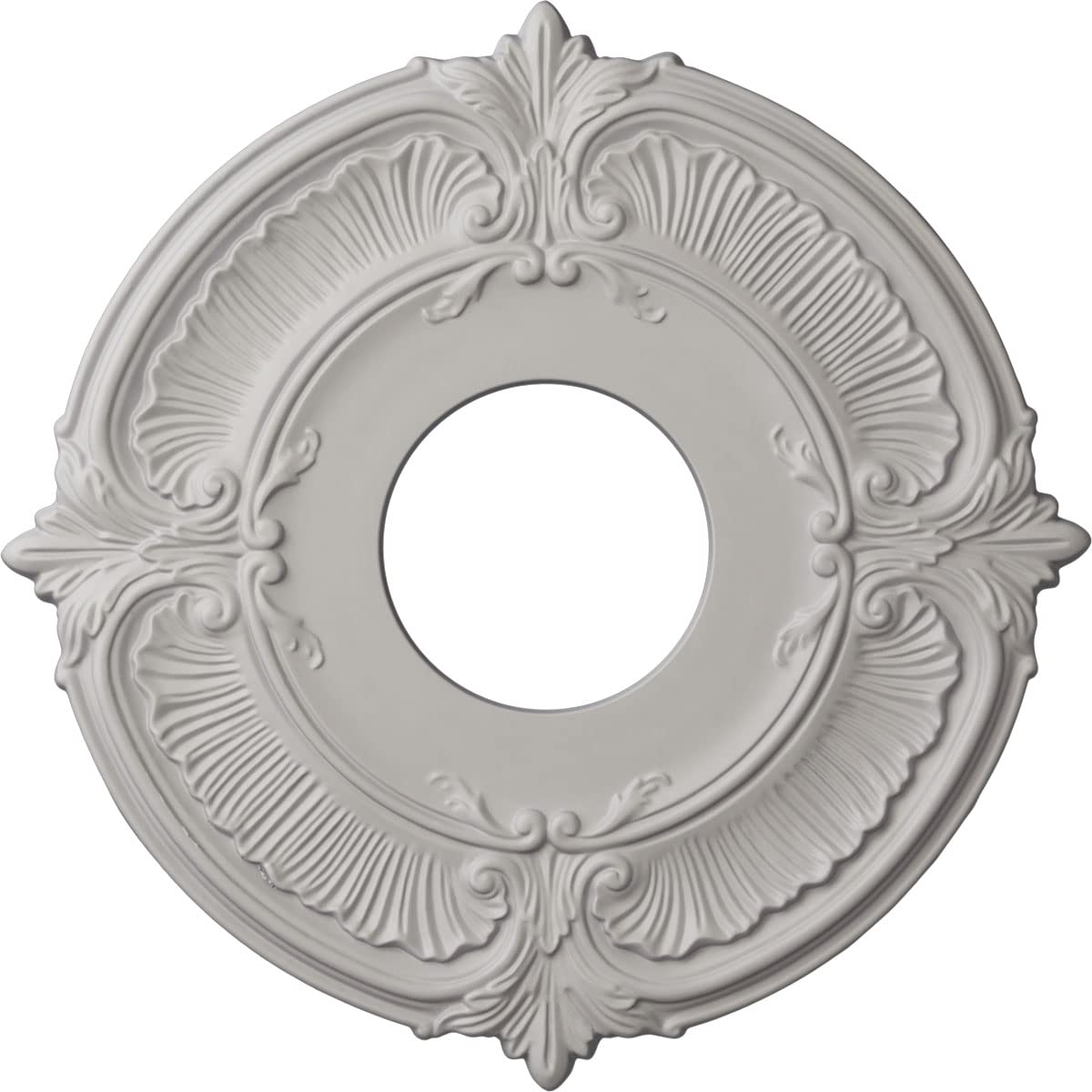 Ekena Millwork CM12ATUWF Attica Ceiling Medallion (Fits Canopies up to 3 1/2″), Hand-Painted Ultra Pure White