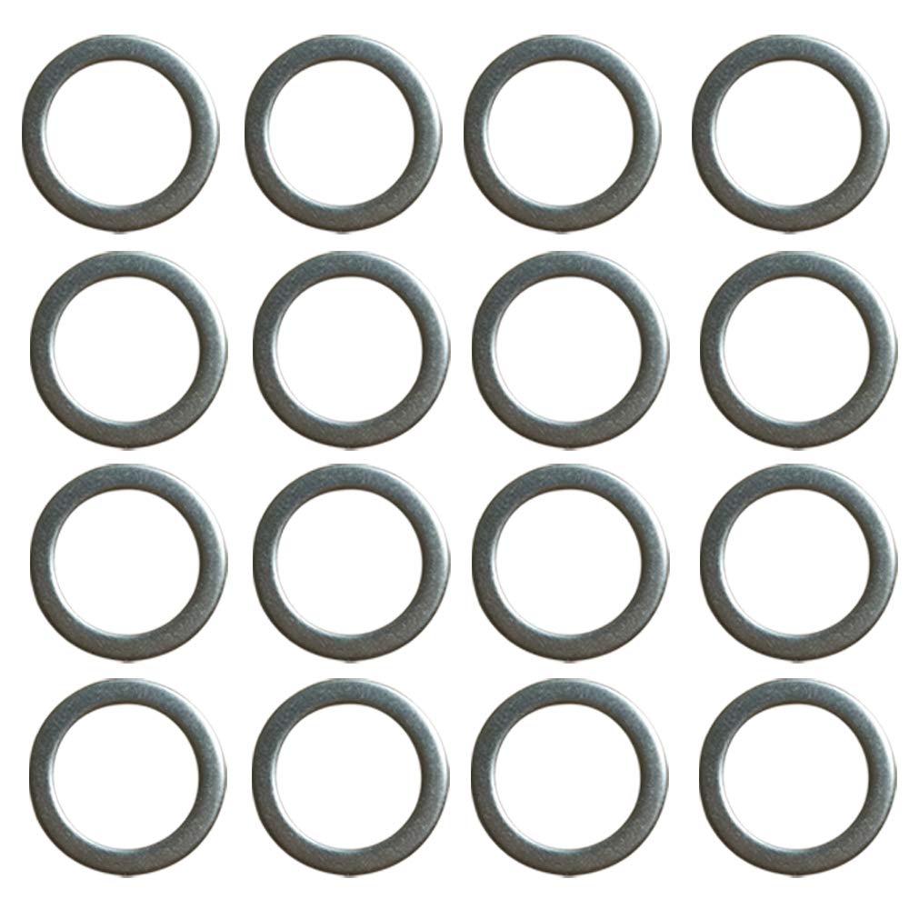 Yuauy 20 x Pedal Washers 20mm x 15mm w/ 1mm thickness Stainless steel Replacement Silver For Moutain Bike Road Bike