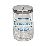 Grafco Labeled Glass Sundry Jar - Bandages with