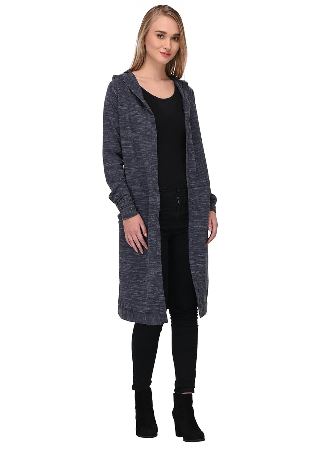 purys solid hoodie shrug