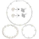 Glenmal Pearl Rhinestone Jewelry Set for Women