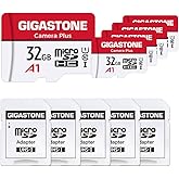 GIGASTONE 32GB Micro SD Card 5-Pack, MicroSDHC Memory Cards for Security Cameras, Wyze Cam, Roku, Full HD Video Recording, UH