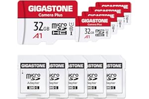 GIGASTONE 32GB Micro SD Card 5-Pack, MicroSDHC Memory Cards for Security Cameras, Wyze Cam, Roku, Full HD Video Recording, UH
