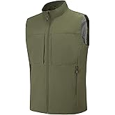 EIGIOO Men's Lightweight Vest Outerwear with Multi Pockets Windproof Sleeveless Jacket for Travel Outdoor Golf