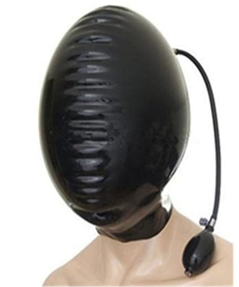100% SM Komplett geschlossen Doppelschicht Latex Maske Gummi Fetisch Komplett Erotik Restrictions Bondage Maske?Reißverschlus