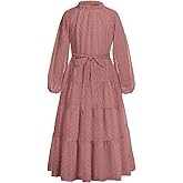 GRACE KARIN Girls Long Sleeve Dress A-line Flowy Maxi Dresses for Girls 5-14 Years