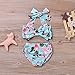 2Pcs Baby Girls Halter Bowknot Tube Top-Floral Short
