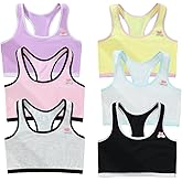 XHuaJun Cotton Training Bras for Girls Big Girls' Sports Bra Yoga Bra for Teens Comfort Dance Crop Top