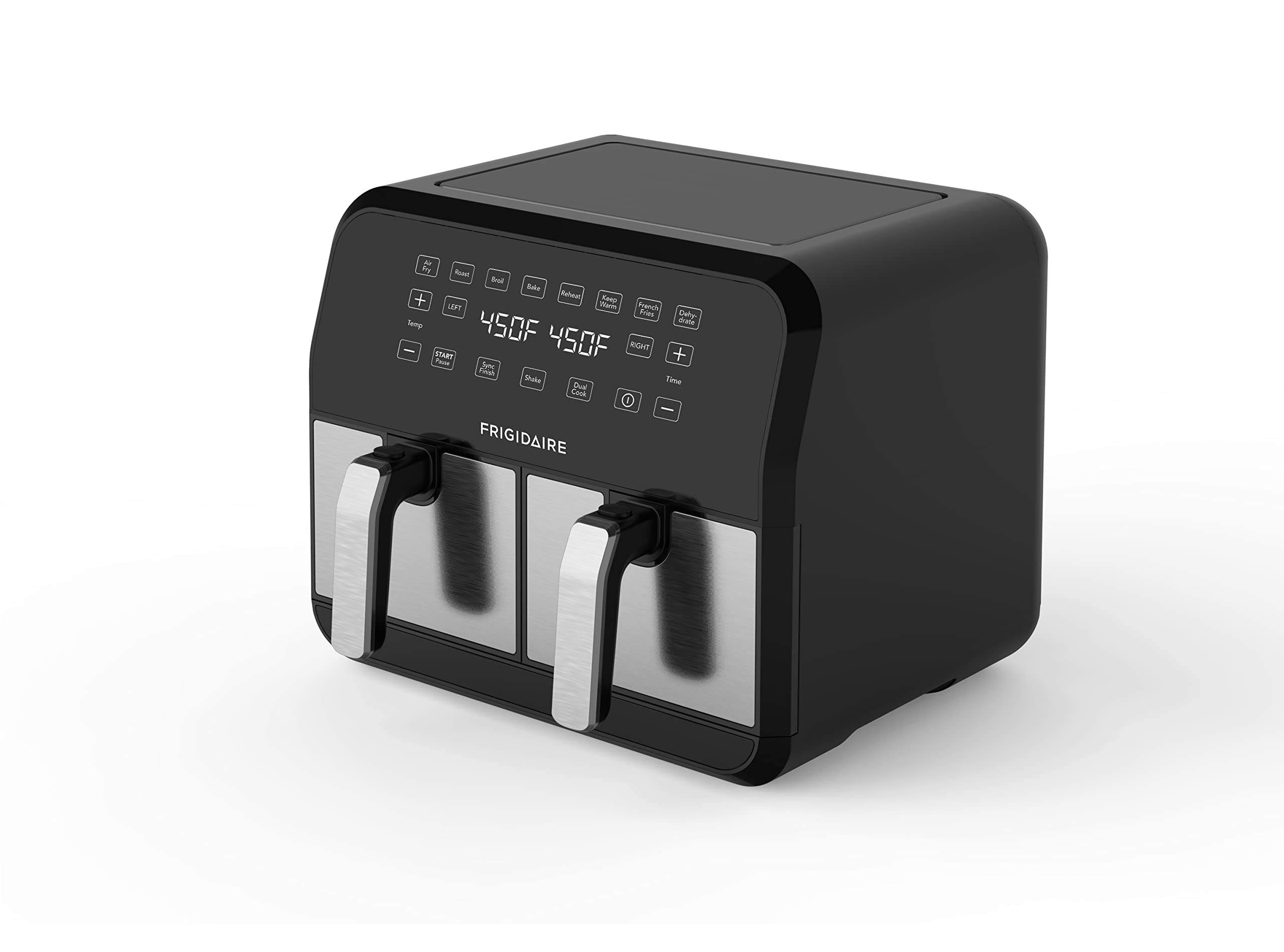 CULINARY CHEF 8 QT DUAL zone 2-drawer Digital Air Fryer, Black/Stainless