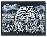 Melissa & Doug Scratch Art Scratchboard - 10-Pack, Shimmering Silver on Black Background