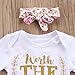 3PCS Newborn Infant Baby Girls Outfit Clothes Romper Jumpsuit Bodysuit + Pants + Headband Set