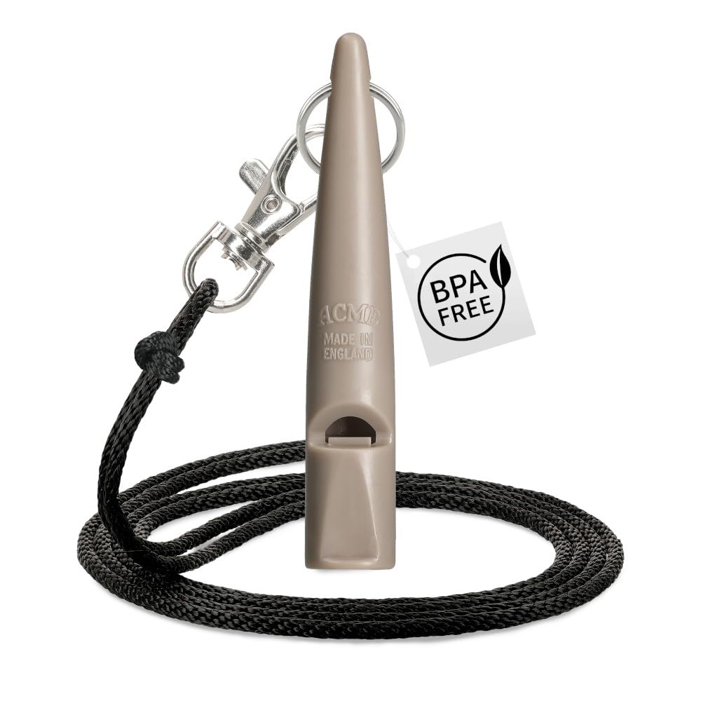 Acme dog whistle no. 211.5 + Free Whistle Band / Original from England / Ideal for Dog Training / Robust Material | Standard Frequency / Loud and Wide-Reaching (Mink)