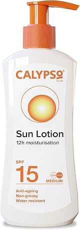 Calypso Press and Protect Sun Lotion SPF15 UVA UVB 200ml