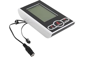 Exercise Bike Monitor Speedometer with Heart Rate Sensor for Stationary Bikes and Elliptical Trainers, White, 5.4 x 3.1 Inch 