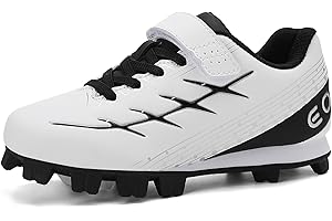 EQW Kids Baseball Cleats for Boys & Girls Softball Cleats | Comfortable, Non-Slip, Durable | Little Kid to Youth