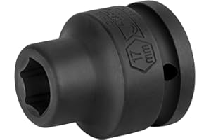 Jetech 3/4 Inch Drive 17mm Standard Impact Socket, Made with Chrome Molybdenum Alloy Steel, Heat Treated, 6-Point Design, Met