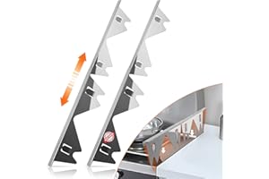 ITSNIO Stainless Steel Stove Gap Covers,Stove Gap Filler, Range Trim Kit, Stove Gap Guards, Heat Resistant and Easy to Clean, Easy retractable Length 13.8" to 27.5", Width 0.79",Silver(2PCS)