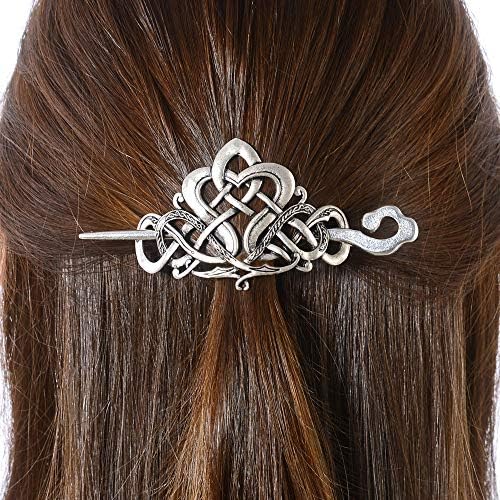 N D1 Viking Celtic Hair Clips Hairpins Viking Hair Accessories Celtic Knot Hair Pins Antique Silver Hair Sticks Irish Hair Decor Accessories For Long Hair Jewellery Braids Hair Slide Clip With Buy