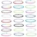 Tpocean 24 PCS Choker Necklaces Rainbow Rubber Gothic Tattoo Henna Stretch Elastic Colorful Chokers Set for Women Girls Teen 90s