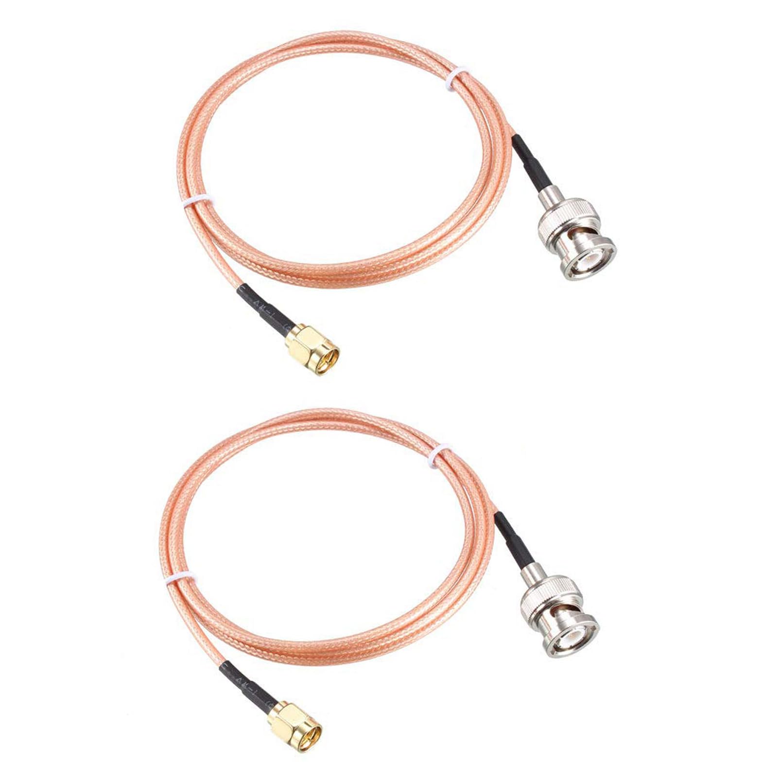 MACHSWON 2 PCS RG316 Coaxial Cable with BNC Male to SMA Male Connectors Low Loss Coax Cable 50 Ohm 3 Ft For CCTV,DVR,Camera,Video Signals
