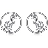 YAFEINI Dinosaur Earrings 925 Sterling Silver Dinosaur Stud Earrings Animal Jewelry Gifts for Women