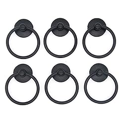 LXZ 6 PCs Cabinet Hardware Drop Ring Pulls Drawer
