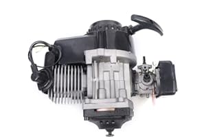 WDZCZDOO Engine Motor 49CC 2 Stroke Racing Complete Engine Motor Pull Start Motorized Bike Engine Kit for Pocket Bike Mini Dirt Bike ATV Scooter