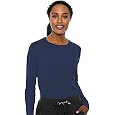 Med Couture Women's Underscrub Top Long Sleeve Performance Knit Tee, 360° Stretch, Lightweight & Ultra Soft Fabric - MC8499
