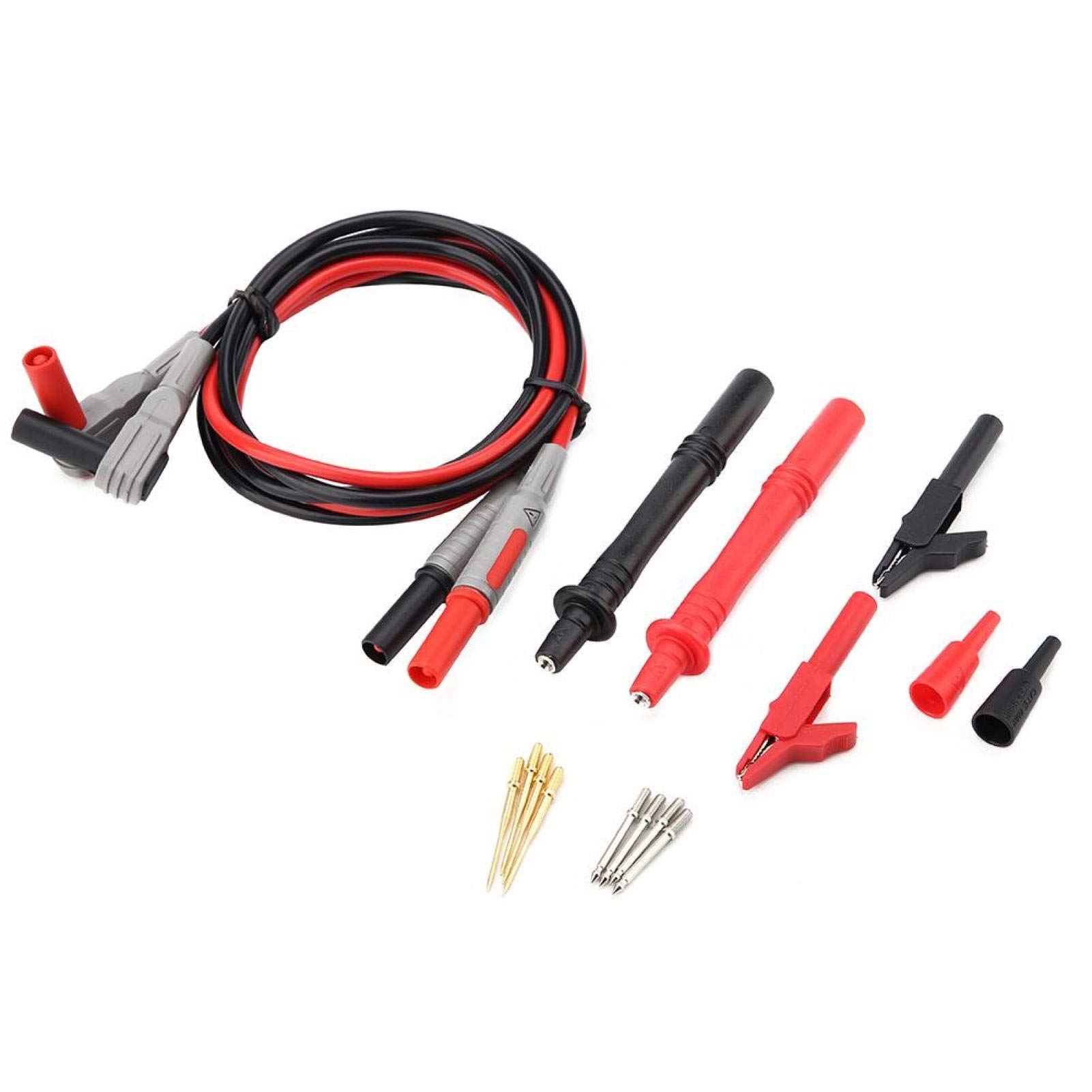 Electrical Multimeter Test Lead Kit, P1300B Electronic Digital Multimeter Test Leads Kit Crocodile Clips Replaceable Probe Tips Set