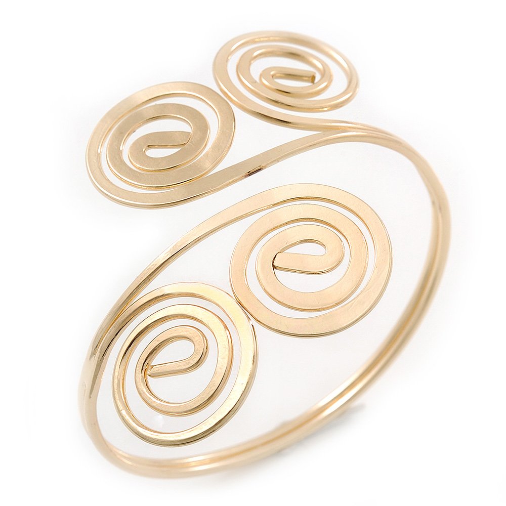 Avalaya Egyptian Style Twirl Upper Arm, Armlet Bracelet/Gold Tone/Adjustable