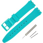 Rihahisy Silicone Rubber Watch Strap/Watch Band Replacement for Swatch