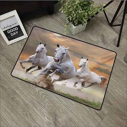 Amazon Com Moses Whitehead Welcome Door Mat Horses Stallion
