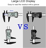 Kynup Large LCD Digital Caliper 150mm Inch Millimeter Conversion Carbon Fiber view 4