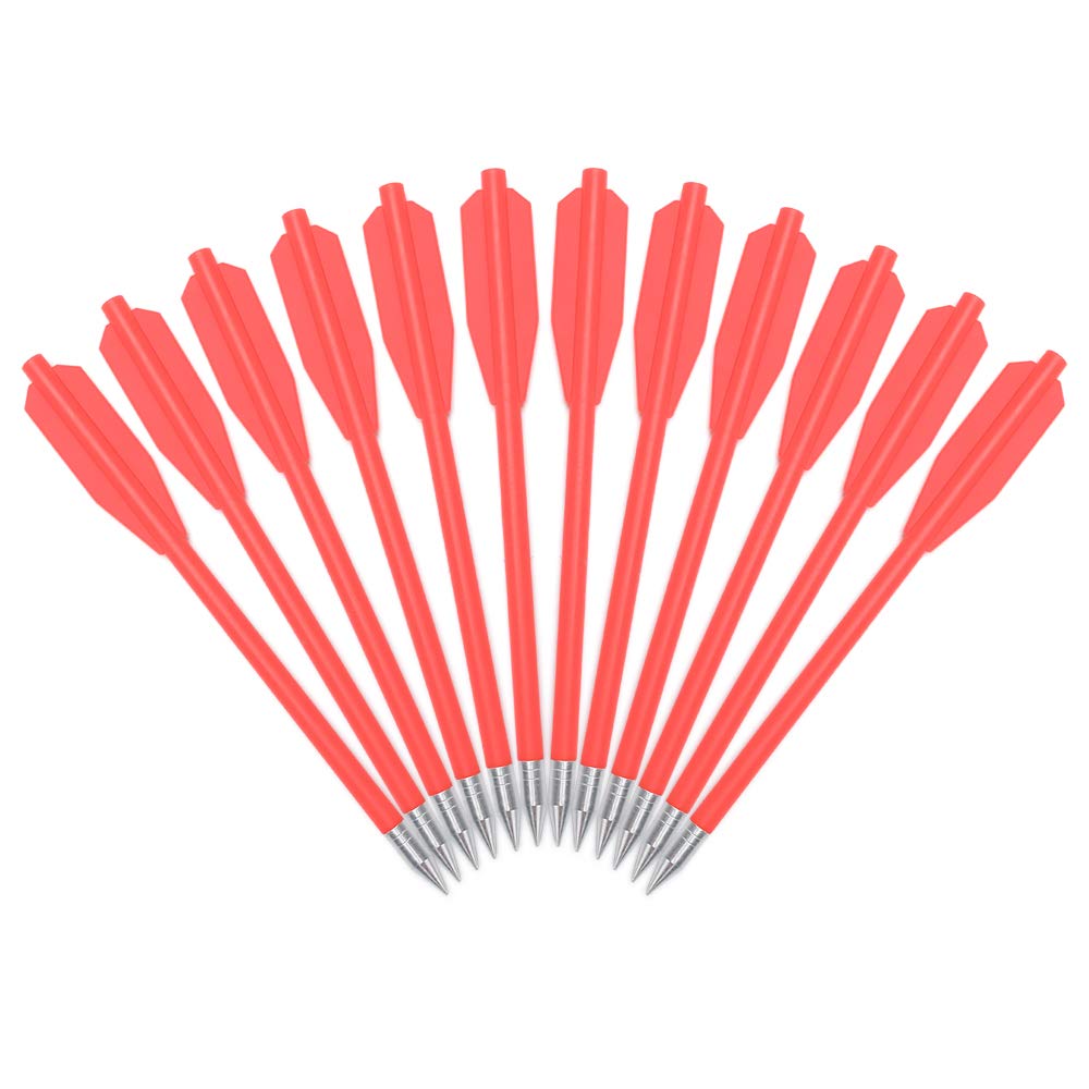 Crossbow Bolts Arrows 6.5" Plastic Hunting Arrows for 50-80lbs Mini Crossbow Archery Pistol - Fishing Hunting Target Practice (Pack of 12)
