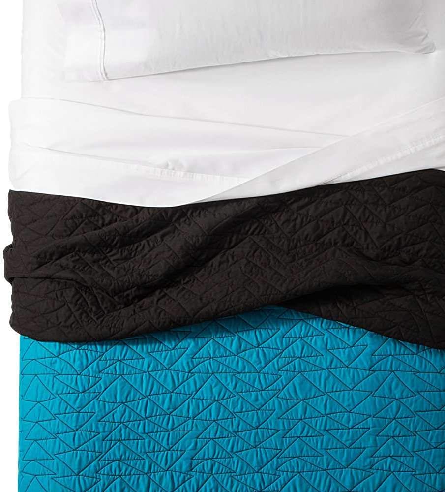 Pillowfort Black X Jersey Quilted Pillow Sham STANDARD 1 sham