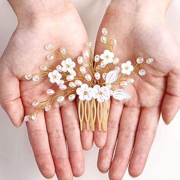 Amazon Com Fstrend Bridal Wedding Hair Comb Silver Sparkly