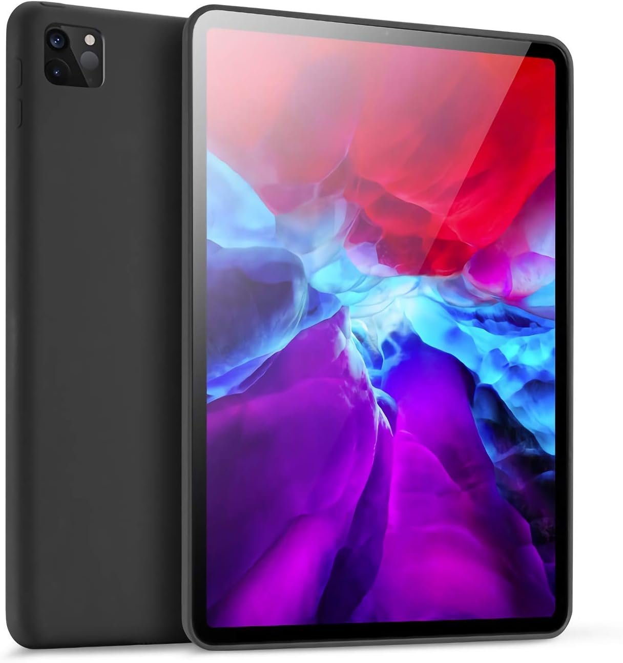 Aidashine Ipad Pro 11 2020 Case, Silicone Case Liquid Silicone Gel Rubber Case Full Body Protection Shockproof Cover Case Drop Protection, NOT Support Pencil Charging Function,Black