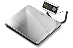 440 lb (200 kg) Digital Postal Shipping Scale, Wide Stainless Steel Pan, Backlit LCD, Multiple Unit, Capacity: Max 200 kg (44