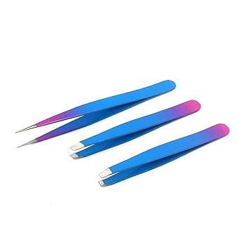 Amazon Com Ddp 3 Premium Stainless Steel Eyebrow Tweezers With