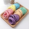 Elina Elastic Light Colors Hair Ponytail Holder Soft Non Slip Tight Stretchable Rubber Bands for School Girls/Women, Buns, Hair tie (Pack of 30)(Light Multicolor)