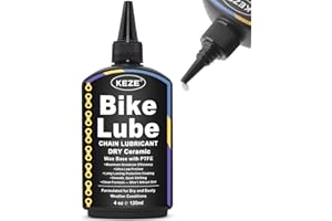 Keze Bike Chain Lube C3 Dry Lube Ceramic PTFE Bicycle Lubricant Oil Protects Against Wear, Reduces Friction, Reduce Noise & C