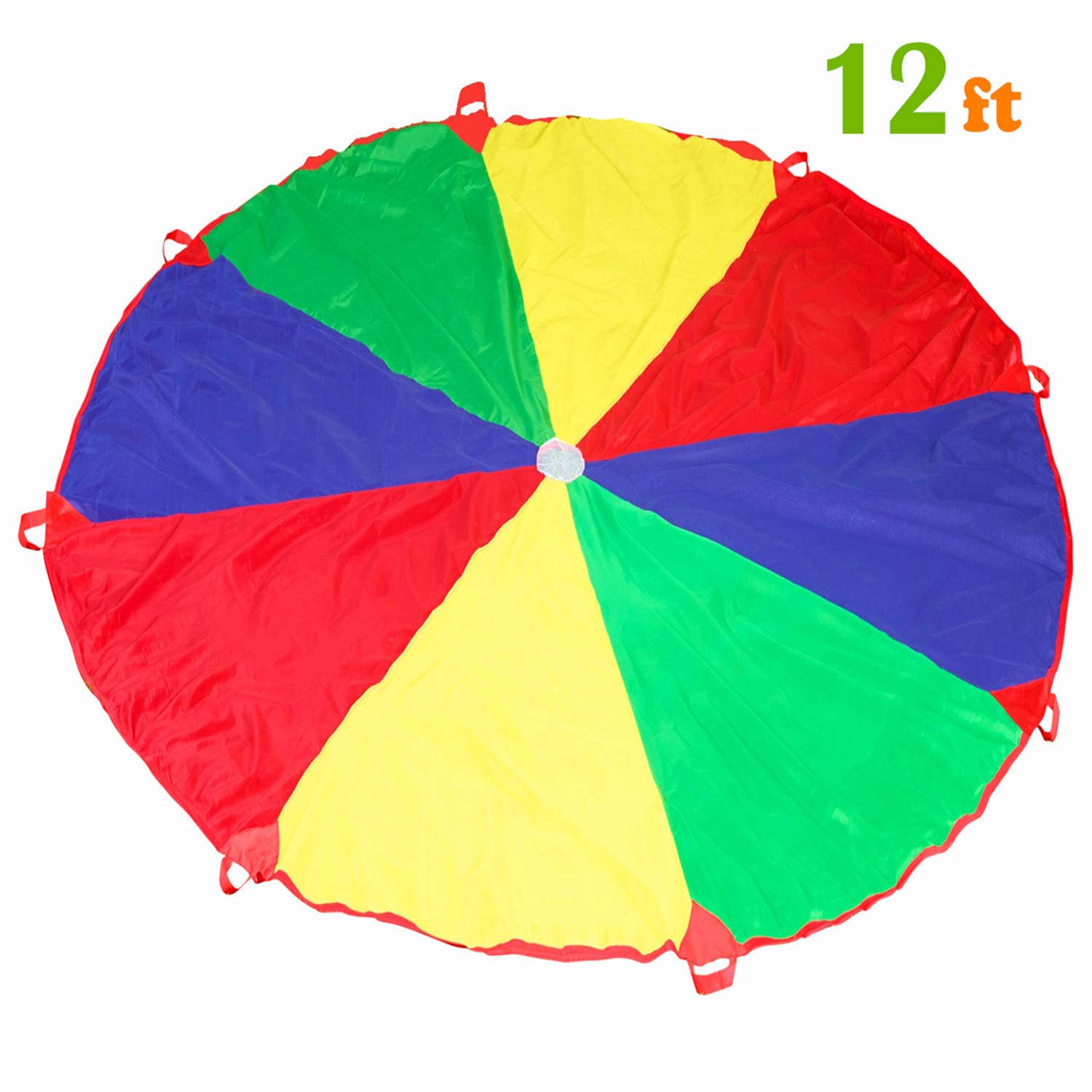Kids Play Parachute 12ft Sport with 8 Easy Hold Handles for... eBay
