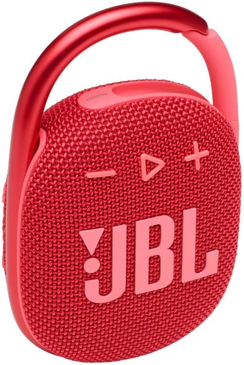JBL Clip 4 - Bluetooth Portable Speaker with Integrated Carabiner, Waterproof and Dustproof, in Red