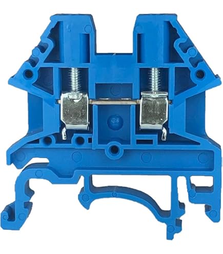 50Pcs Blue UK6N DIN Rail Terminal Blocks - 8‑20 AWG, 57A 800V For Electrical Panels, Solar Systems & CNC 1 thumbnail image