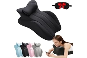 Vireon Sweet Spot Pillow, 27° Angle Perfect Position Couples Pillows, Ergonomic Butt Memory Foam Butt Cushion, Provides Waist and Neck Support (Black)