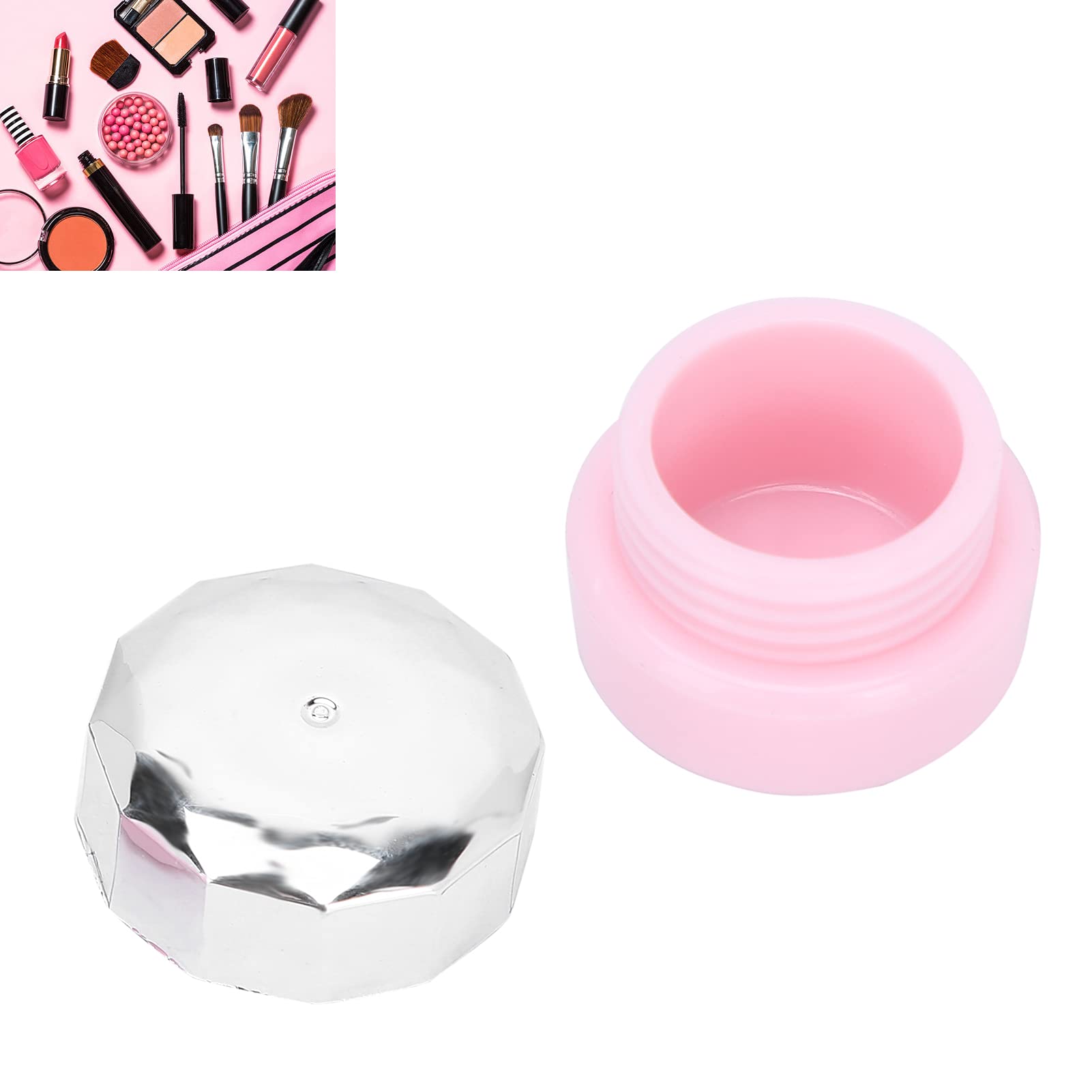 Photo 1 of FOKH Nail Powder Empty Bottle, Small Size 3g Plastic Empty Cosmetic Containers with Screw Cap for DIY Cosmetics for Nail Polish Gels