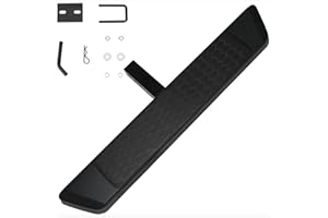 AUSUM MOTOR Trailer Hitch Step - Truck Hitch Step for 2-Inch Receiver, Aluminum Tailgate Step with Hitch Bumper Guard for Pickup SUVs, Max Load 300lbs, with Hitch Pin & U-Shaped Stabilizer