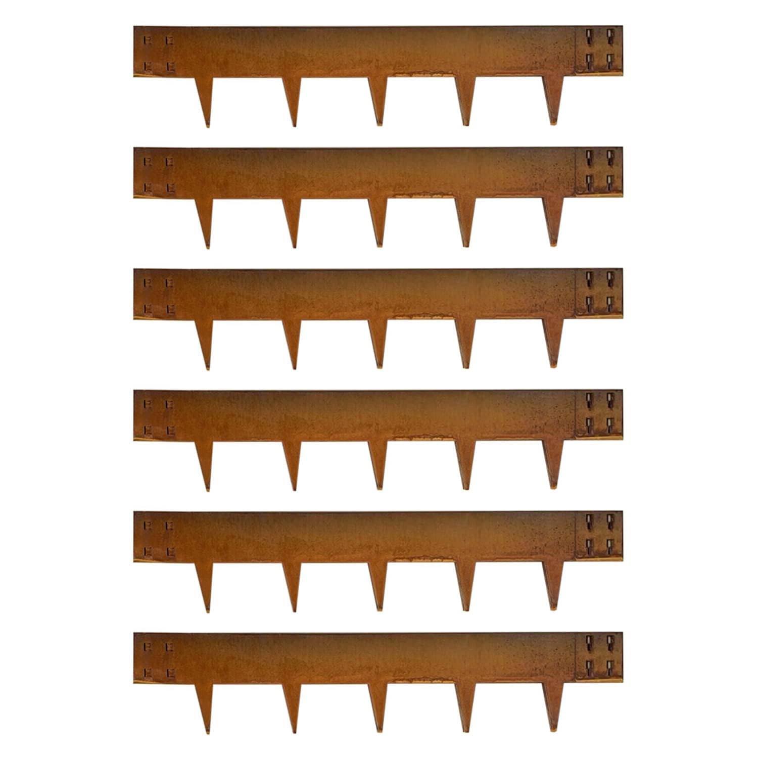 Photo 1 of Corten Steel Edging Steel Landscape Edging Metal Garden Edging 8 Inch Metal Landscape Edging Landscaping Rusted 40 Inch Strips Patina 6 pcs Edge for Yard Lawn Outdoor by GZGNEEVL