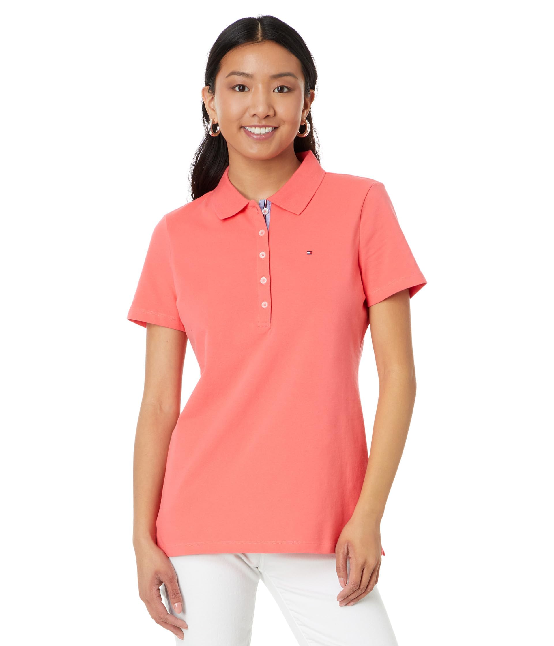 Tommy Hilfiger Solid Short Sleeve Polo Sherbet SM (US 4-6)